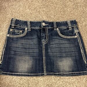 Rock and Roll Denim Mini Skirt